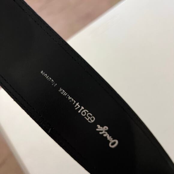 Omega Vintage 90s Brown Snake Skin Genuine Leather Wide Wrap Belt Size Medium - Picture 3 of 8